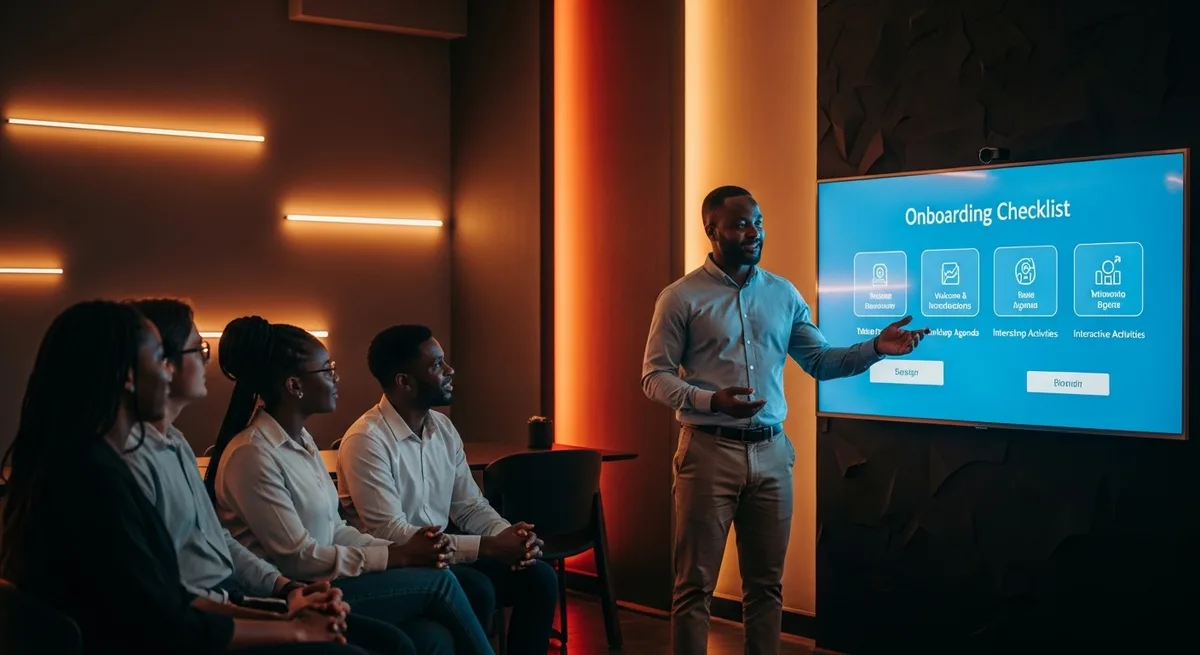 An Exquode trainer onboarding a business team